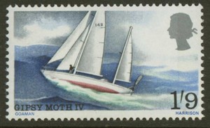 GB1056英国1967弗朗西斯.奇切斯特爵士的单人环球航行1全新外邮