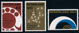 BL3039荷兰1962电话网络自动化3全新外国邮票