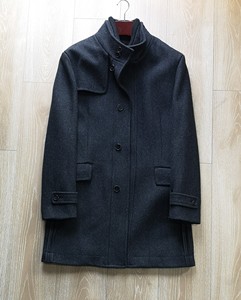 现货SELECTED/思莱德男士厚实羊毛立领修身大衣外套北京专柜特价