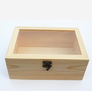 永生花薰衣草木盒，长方形玻璃盖永生花礼盒，实木木盒