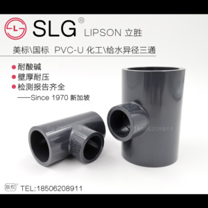 SLG立胜upvc异径三通SCH80美标英制日标接头化工管变径环琪通用