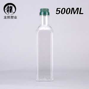 1斤装高档PET透明塑料食用山茶油壶 500ml油瓶 酵素瓶 橄榄油瓶