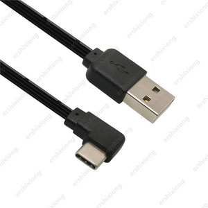 成型Type-C转USB2.0硅胶软排线超薄弯头充电线充电宝充 数据线线