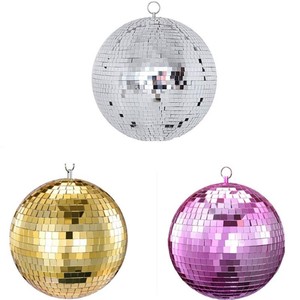 玻璃镜面球 反光镭射球圣诞球摄影道具 舞台disco酒吧KTV迪斯科球