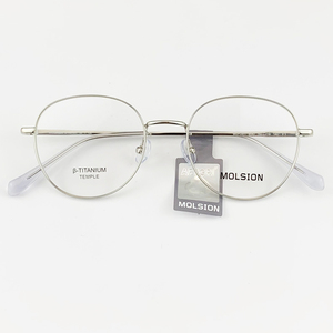 陌森近视眼镜框2022新款男女圆形素颜镜超轻钛腿光学镜架MJ7281