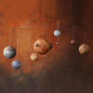 太阳系九大行星/世界地图立体悬挂模型 荷兰AM正品 挂饰吊饰礼品