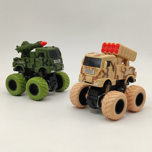 儿童宝宝惯性四驱军事导弹战车模型避震摆动仿真男孩玩具车礼物