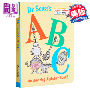 现货 Dr. Seuss：Dr. Seuss's ABC 苏斯博士 ABC字母书 低幼亲子韵律启蒙绘本 纸板书 英文原版【中商原版】