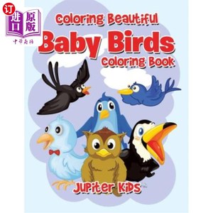 海外直订Coloring Beautiful Baby Birds Coloring Book 彩绘美丽的小鸟彩绘书