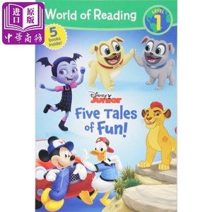 现货 迪士尼阅读世界5合1故事集 Level 1 英文原版 Disney Junior Five Tales of Fun! 儿童分级阅读读物 3-6岁【中商原版】