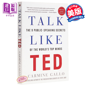 现货 【中商原版】英文原版 畅销书 TED Talk 像TED一样演讲 九条公共演讲秘诀