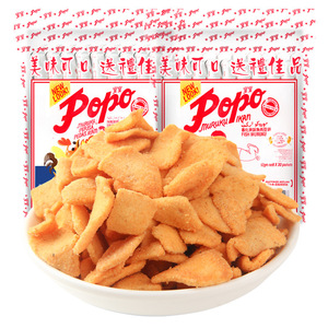 马来西亚进口 PoPo鱼味豆饼辣味香化脆饼360g700g膨化追剧零食品