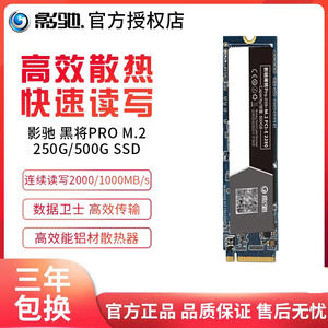 影驰 黑将250/500G M.2 PCI-E NVME M2固态硬盘240G台式机电脑SSD