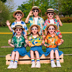 六一儿童演出服幼儿园护花使者舞蹈服90年代怀旧复古港风表演服装