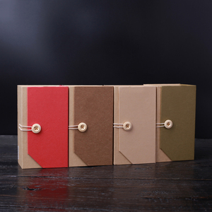 简易特色环保通用牛皮纸茶叶盒空盒纸盒茶叶罐礼品包装盒精诚远创