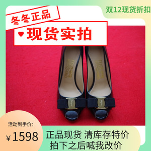 现货正品 FERRAGAMO/菲拉格慕 女士牛皮POLA 鱼嘴高跟鞋凉鞋女鞋