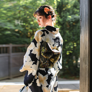 月下和服 和风大气优雅日本和服改良和服浴衣 烟花祭和服正装女