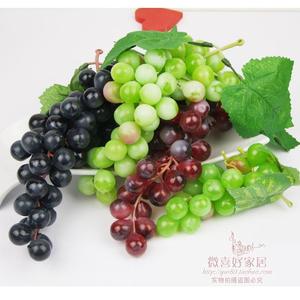 仿真葡萄假葡萄仿真水果假水果塑料葡萄叶藤条葡萄串绿植吊顶水果