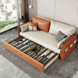 北欧科技布折叠沙发床两用2024新款家用客厅小户型卧室多功能沙发
