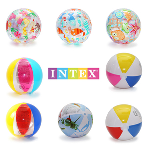 INTEX充气沙滩球戏水球儿童游泳沙滩水上玩具大号海滩球早教排球