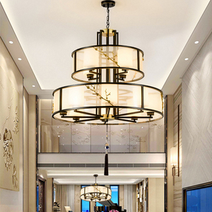 新中式饭店吊灯歺厅客厅卧室书房式新中式吊灯圆形餐厅大厅灯吊灯