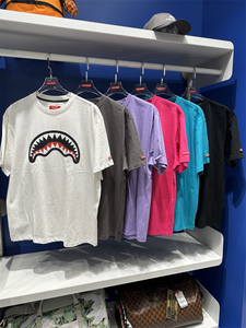 SprayGround 专柜正品 24夏季鲨鱼嘴印花宽松短袖T恤男女W1020205