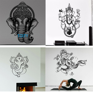 伽内什Ganesha象头神贴画印度人气财神贴纸公司聚财商场装饰墙贴