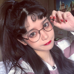 韩版金丝边眼镜框女生ins复古风素颜拍照圆框眼镜可配近视有度数
