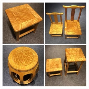 红木家具金丝楠木鼓凳圆凳实木原木凳子新中式仿古中式茶几靠背椅