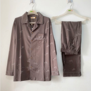 新一系新1系男士薄棉睡衣透气弹力舒适长袖长裤开衫家居套XH52193