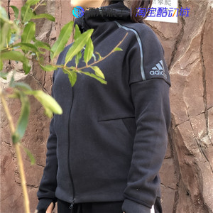 Adidas 阿迪达斯 ZNE Hoodie男女情侣装秋冬连帽针织夹克卫衣外套