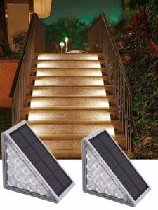 太阳能户外防水台阶灯led透镜高亮感应楼梯灯壁灯台阶梯灯踏步灯