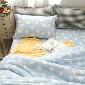 小米馍馍 | 湛蓝天空 | 双层纱单件纯棉被套被罩枕套床上用品床笠