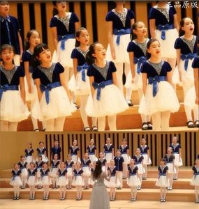 新六一女儿童演出服装舞蹈台表演公主裙蓬裙诗歌朗诵亮大学生合唱