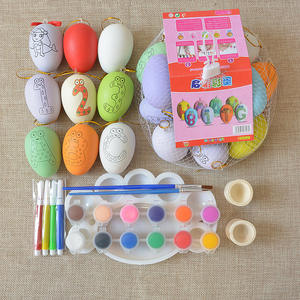 彩绘鸡蛋复活节彩蛋儿童diy手工绘画涂鸦幼儿园礼物美术材料包