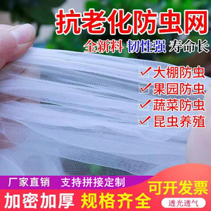 加厚加密大棚专用防虫网农用蔬菜果树园抗老化尼龙养殖围网防蚊网