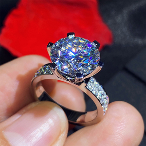 VISING珠宝D色5克拉经典6爪戒指媲美钻石