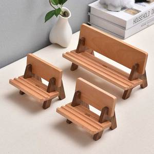创意手机平板木质支架可爱懒人桌面支撑架椅子实木调节ipad手机架