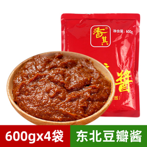 香其酱黄豆酱【600g*4袋】东北特产豆瓣酱蘸酱菜调味酱调料大酱