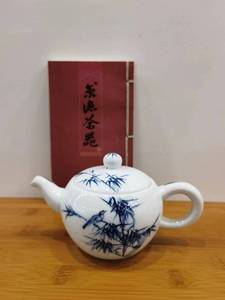 贵和祥手绘青花竹鸟古式茶壶京德景德镇陶瓷公道杯功夫壶茶具茶器