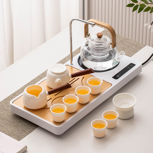 茶具套装家用懒人客厅煮茶烧水一体多功能茶盘泡茶壶整套陶瓷茶杯