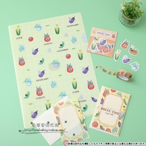 日本采购龙猫蔬菜BREAKTIME vegetable纸胶带和纸贴纸迷你信函