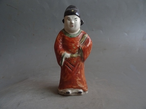宋代磁州窑红绿彩文官像  古玩古董杂项瓷器保真包老精品收藏