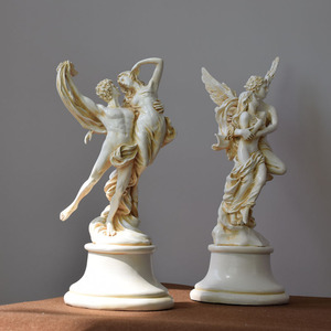 希腊神话爱神雕像翅膀天使创意树脂人物情侣雕塑客厅桌面装饰摆件