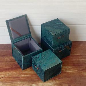 紫砂壶包装盒瓷器玉石古玩建盏品茗杯亚麻布方形锦盒热销批量定制