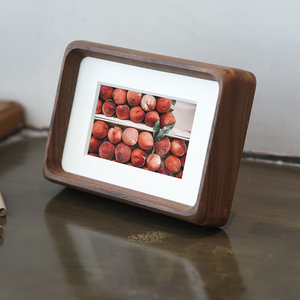 黑胡桃10寸实木相框摆台高级感6寸a4摆件8原木画框装裱木质洗照片
