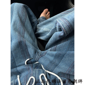 日本代购sly夏季新款薄款慵懒风牛仔裤高级感直筒阔腿长裤子女潮