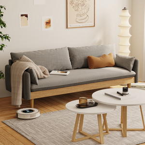布艺沙发日式北欧公寓客厅简约双人三人2米拼色网红款小户型沙发