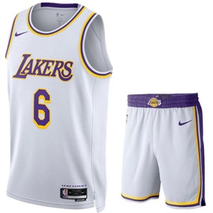 NIKE/耐克NBA湖人队24号科比球衣6号詹姆斯篮球服运动背心套装男