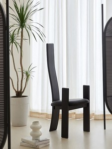 洲晨家居 中式古典纯实木餐椅 设计师推荐主人单椅咖啡厅中古餐椅